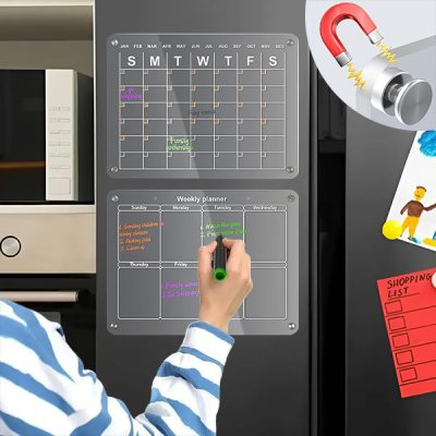 Magnetický akrylový týdenní a měsíční kalendář | REUSABLEPLAN